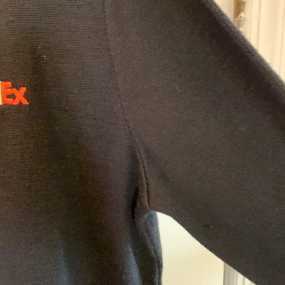 FedEx Half Zip Black and Purple Sweater Uniform - Picture 4 of 5